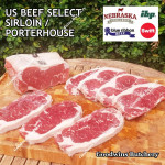 Beef Sirloin America US SELECT (Striploin / New York Strip / Has Luar) frozen roast cuts +/- 1.6 kg/pc (price/kg) brand USDA SWIFT
